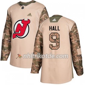 New Jersey Devils Trikot Taylor Hall 9 Adidas 2017-2018 Camo Veterans Day Practice Authentic - Herren